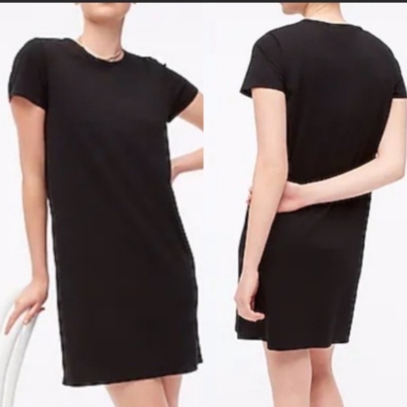 J. CREW Factory NWOT Cotton T Shirt Dress Size Medium in Black - Picture 1 of 10
